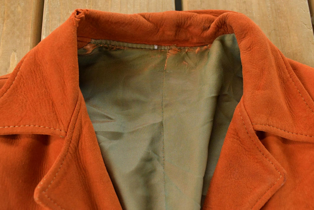 Vintage 1940s Genuine Leather Western Fringe Jacket Women's Medium /