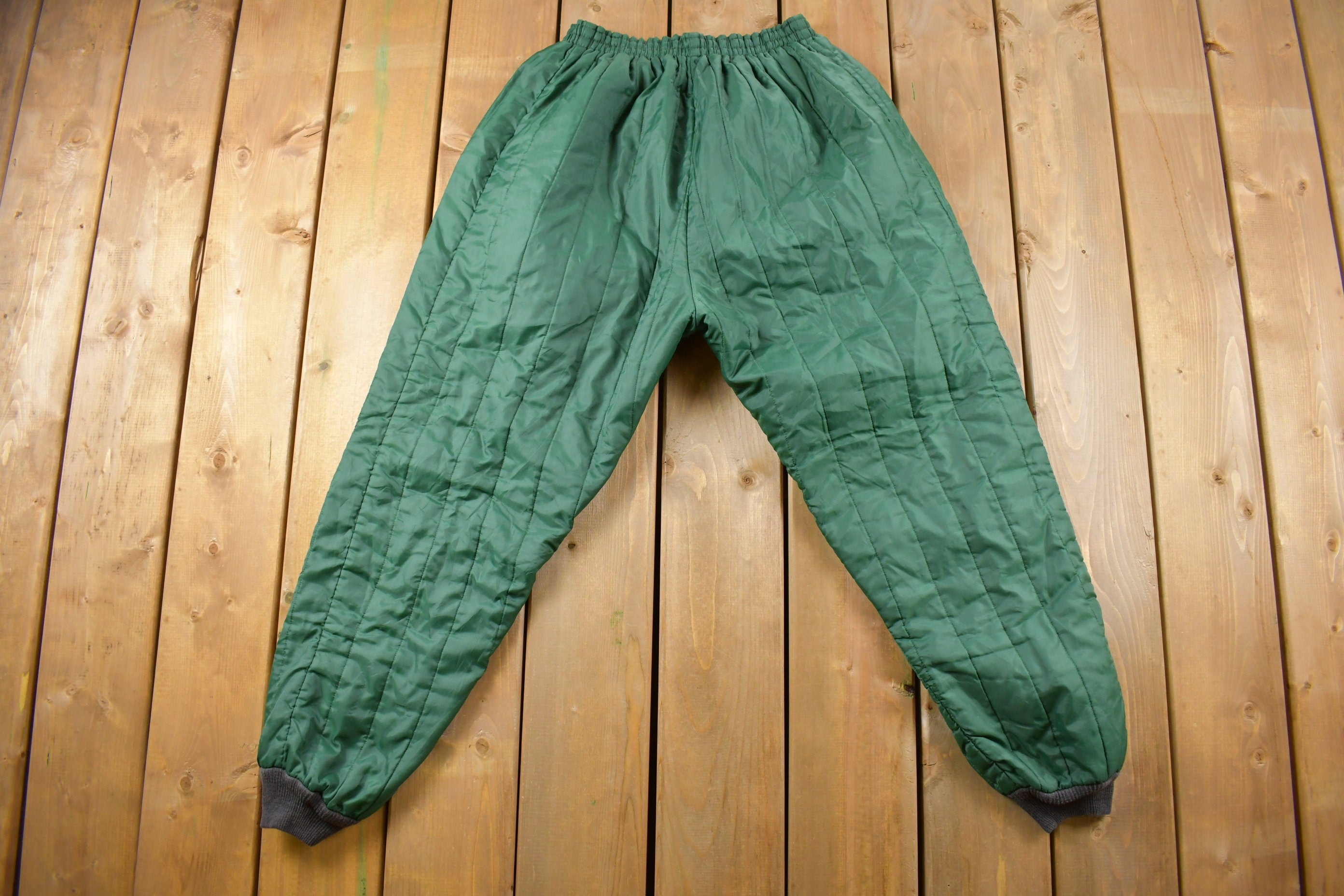 Vintage 1990s Green Insulated Snow Pants Size M