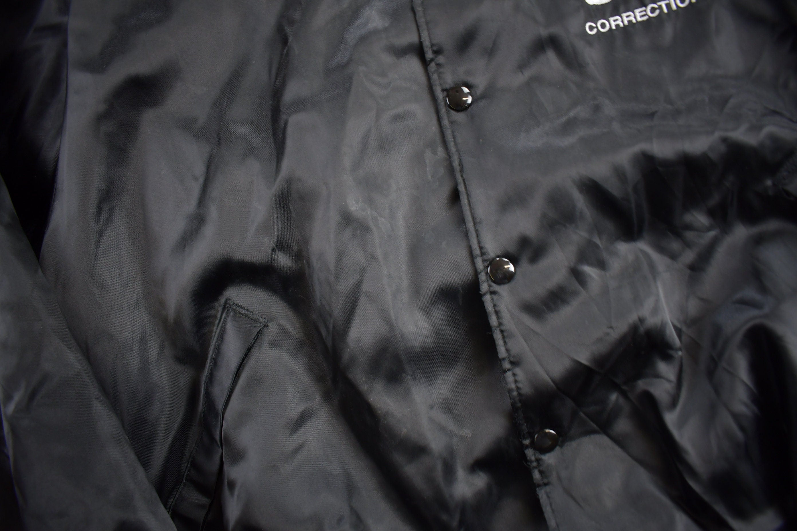 Vintage 1980s Sumter County Corrections Satin Jacket