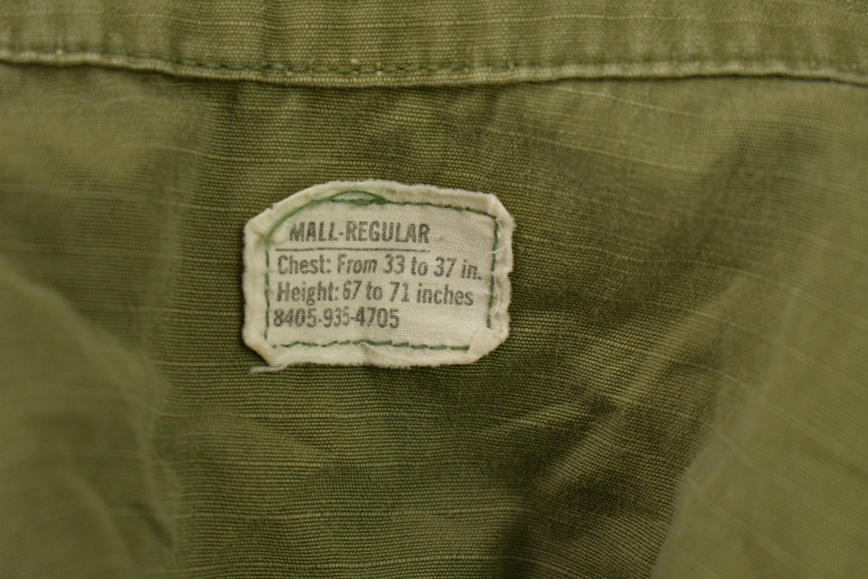 Vintage 1970 OG 107 Military Button Up Shirt