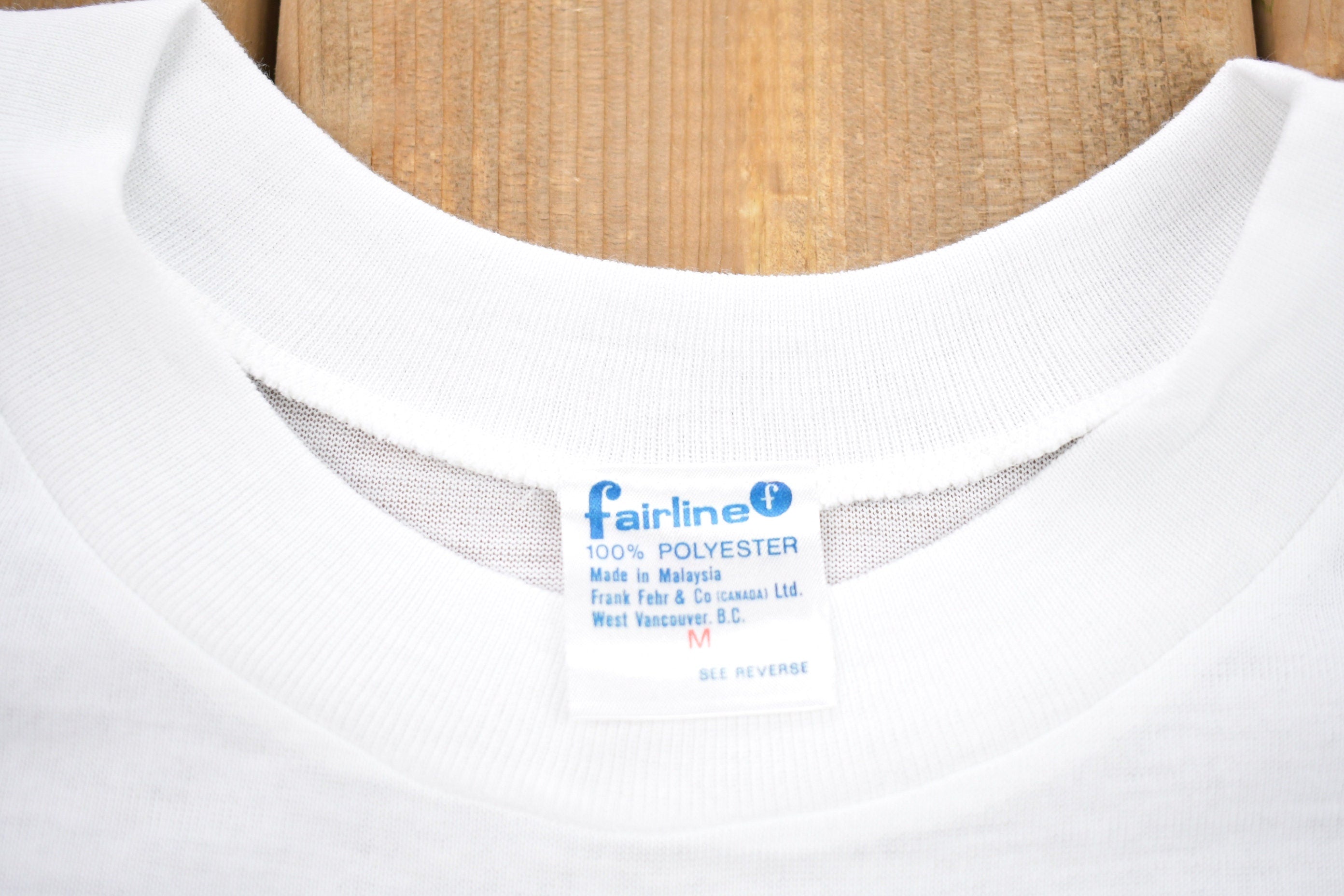 Vintage 1970s Fairline White Long Sleeve T-Shirt