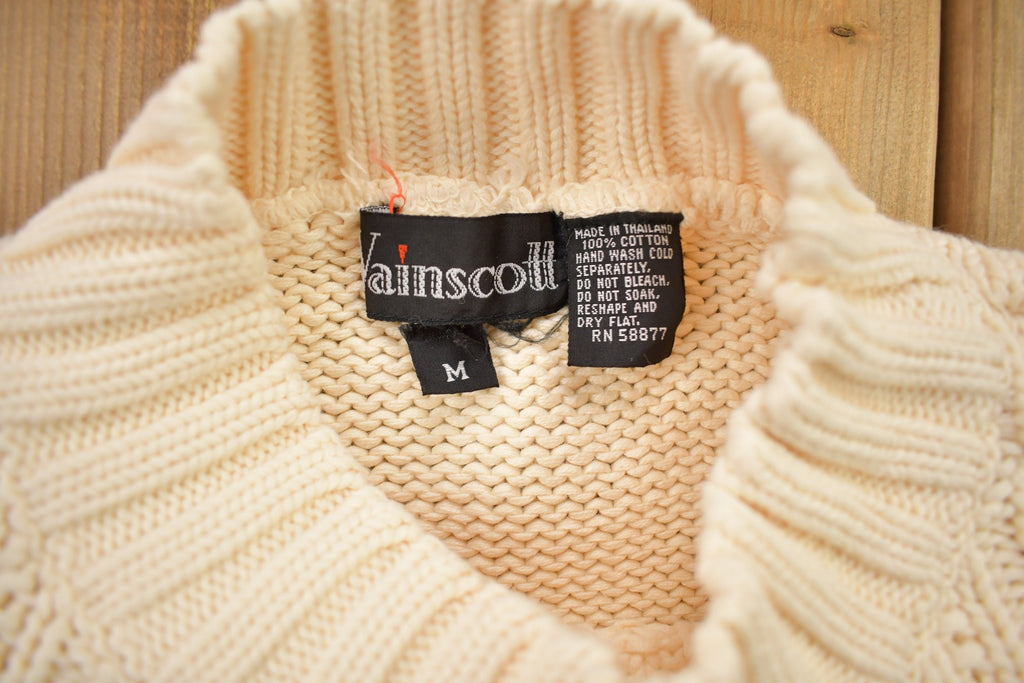 Vintage 1990s Wainscot Cable Knit Turtleneck Sweater