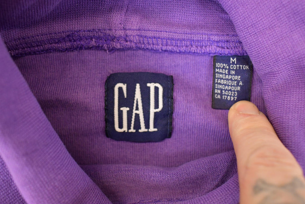 Vintage 1990s Gap Blank Turtleneck Long Sleeve T Shirt Men's L