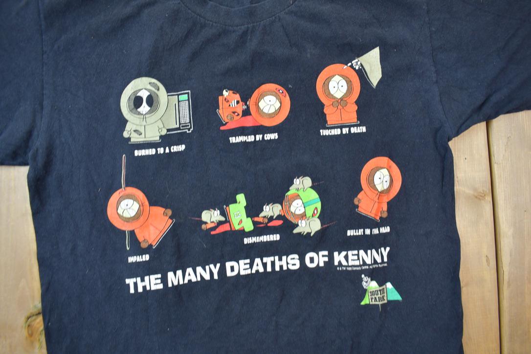 Vintage 1998 The Many Deaths Of Kenny South Park Graphic T-Shirt