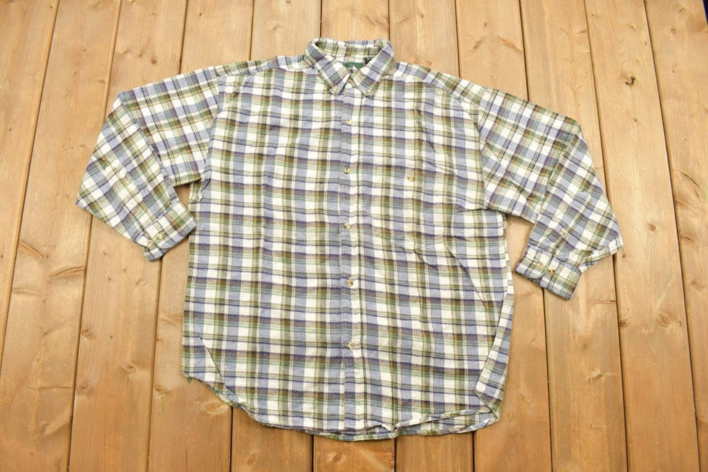 Vintage 1990s Flannel Button Up Shirt