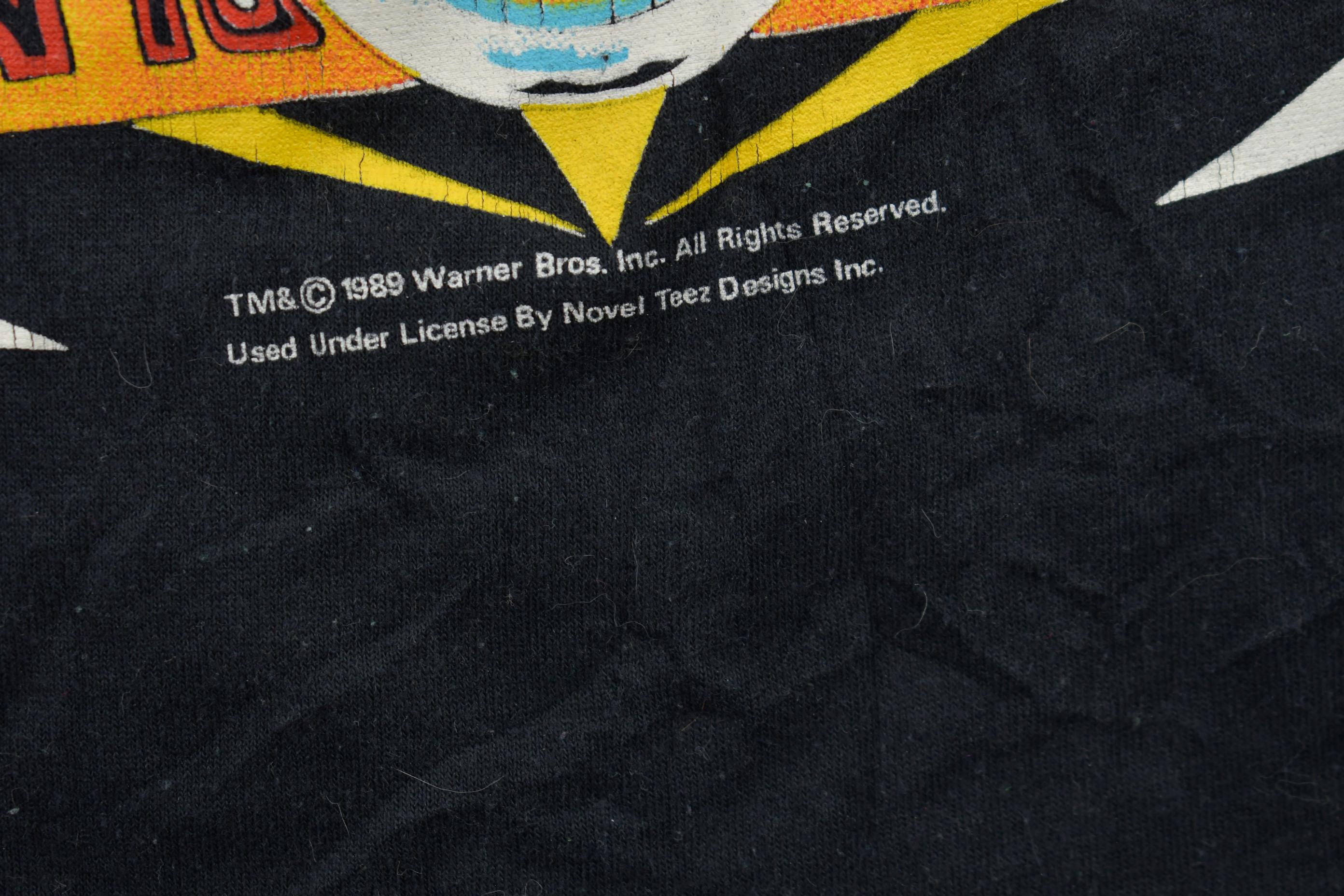 Vintage 1989 Taz Born To Be Wild Biker Graphic Looney Tunes T-Shirt