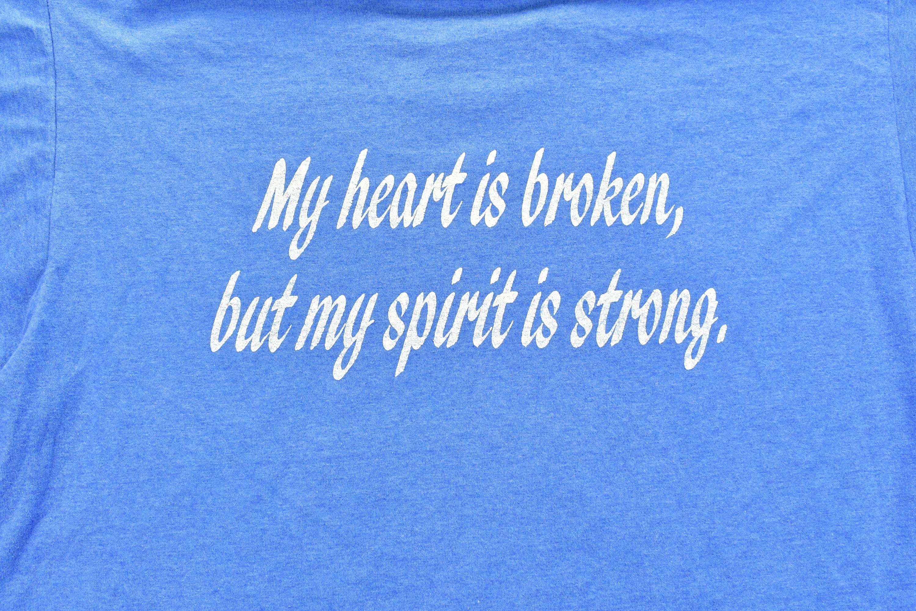 Vintage 1990's Corpus Pride " My Heart Is Broken But My Spirit Is Strong" T-Shirt
