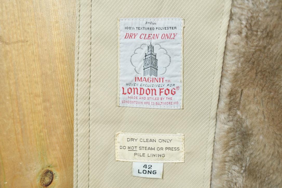 Vintage 1980s London Fog Pile Lined Jacket