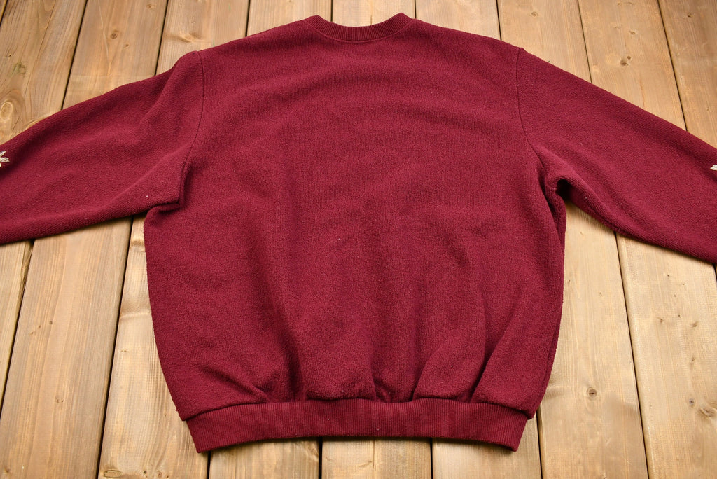 Vintage 1990s Bon Worth Floral Embroidered Double Crewneck Sweatshirt