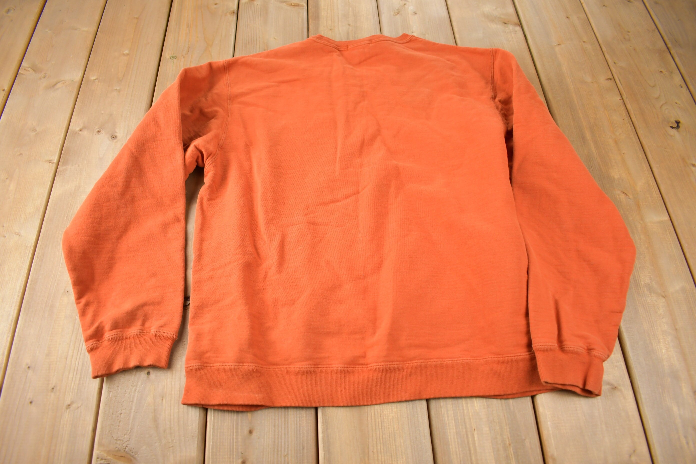 Vintage 1990s Orange Club Monaco Crewneck Sweatshirt Made In Canada