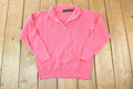 Vintage 1990s Eddie Bauer Knit Abstract Pattern Collared Crewneck Sweater