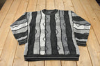 Vintage 1990s Protégé 3D Cable Knit Crewneck Sweater