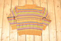 Vintage 1990s Jean Cox Striped Knit Crewneck Sweater Women's L