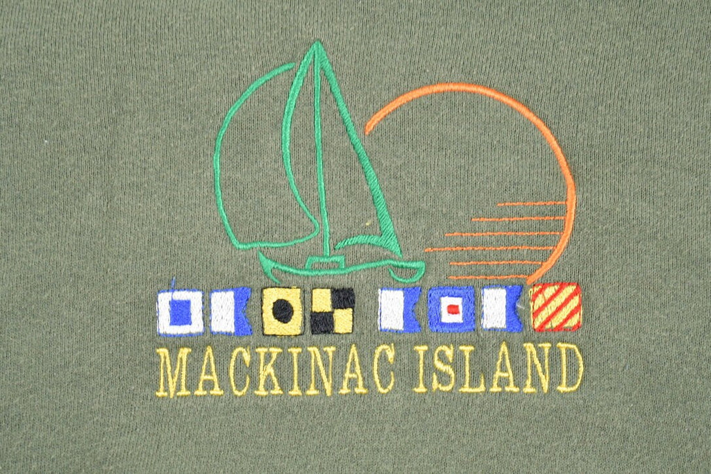 Vintage 1990s Mackinac Island Embroidered Crewneck Sweatshirt