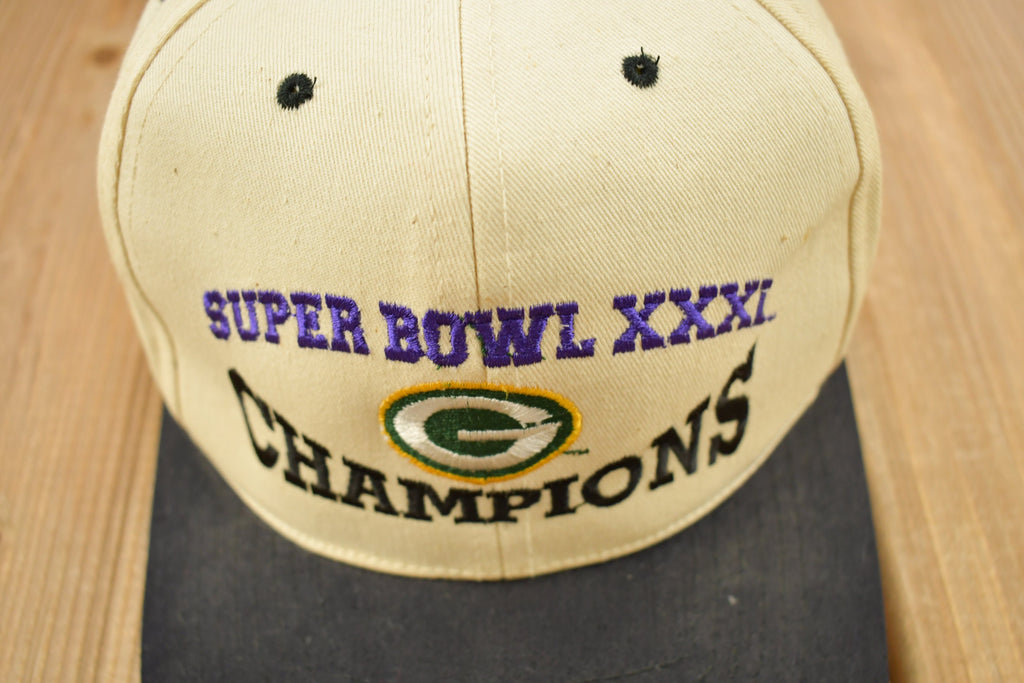 Vintage 1997 Green Bay Packers NFL Super Bowl XXXI Champions Snap Back Hat