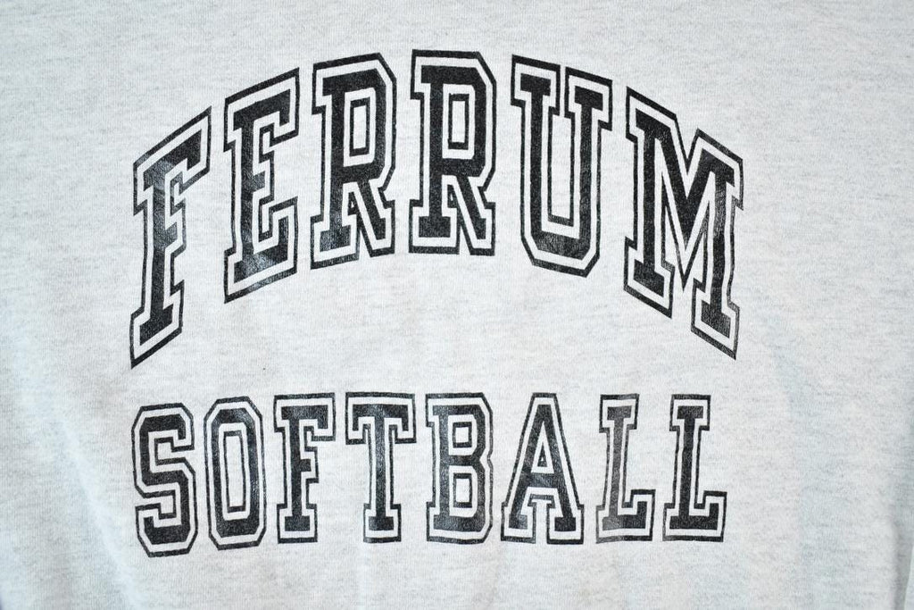 Vintage 1990s Ferrum Softball Souvenir Heavyweight Crewneck Sweatshirt Made In USA