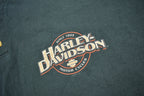 Vintage 2000 Harley Davidson Motorcycles Long Sleeve Henley T-Shirt