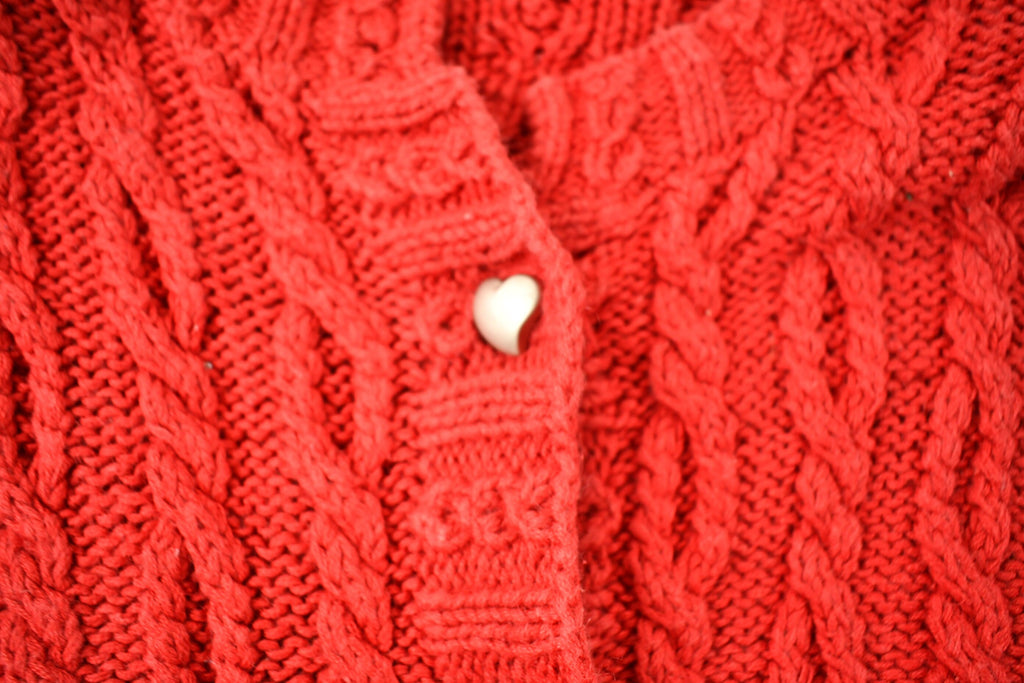 Vintage 1990s Karen Scott Hand Knit 3D Cable Knitted Sweater