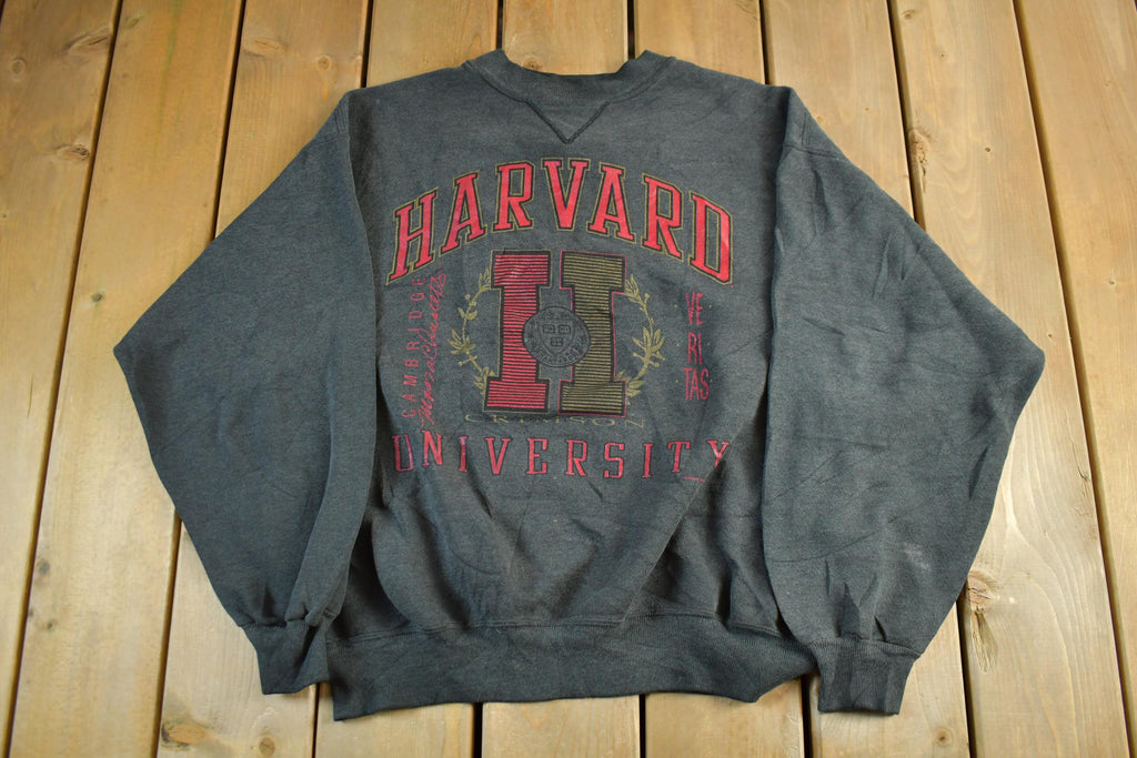 Vintage 1990s Harvard University Collegiate Crewneck Men's Large