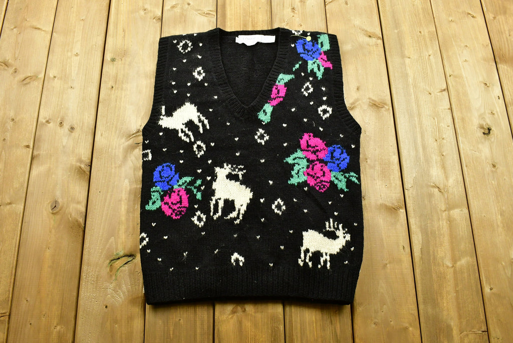 Vintage 90's J. Christopher 100% Wool Knitted Sweater Vest