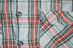 Vintage 1970s Sears Fieldmaster Plaid Flannel Lined Wool Blend Button Up Shirt Mens L