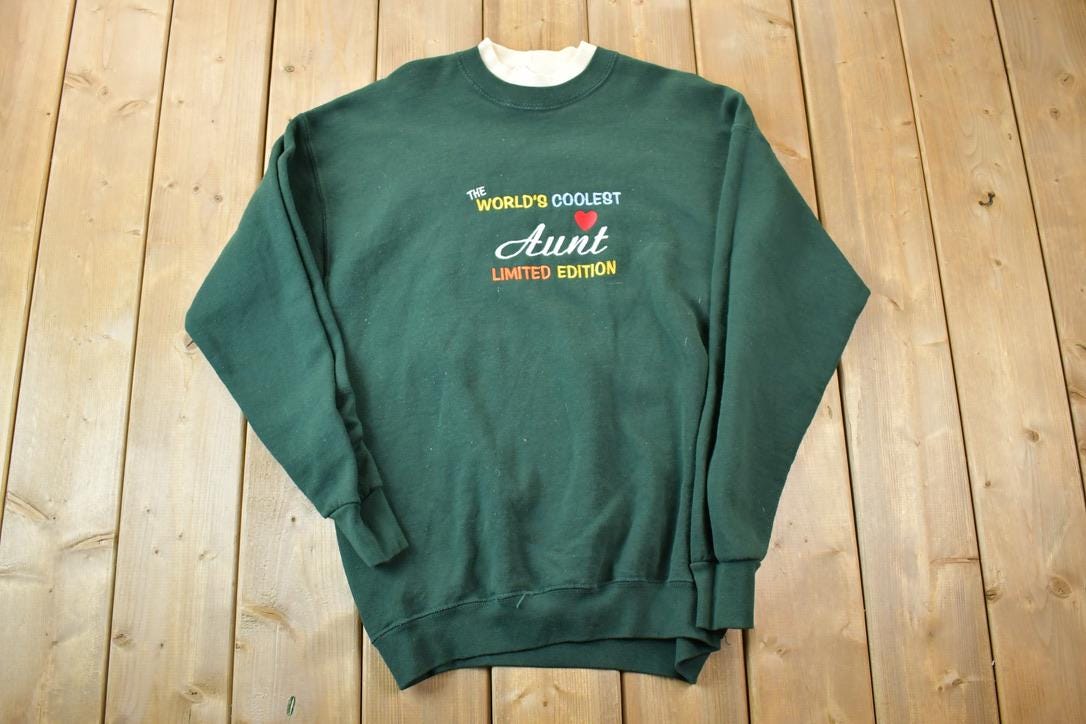 Vintage 1990s Worlds Coolest Aunt Cute Crewneck Sweater