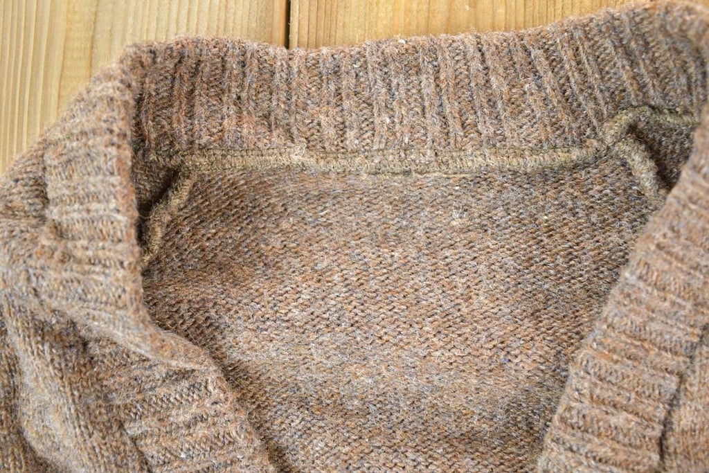 Vintage 1970s Wool Knit Cardigan Sweater Men's L