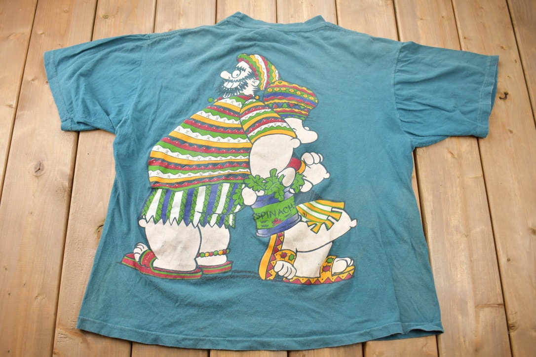 Vintage 1994 Popeye Bluto Spinach Graphic T Shirt