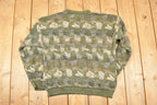 Vintage 1990s TSR Abstract Knit Crewneck Sweater Men's L