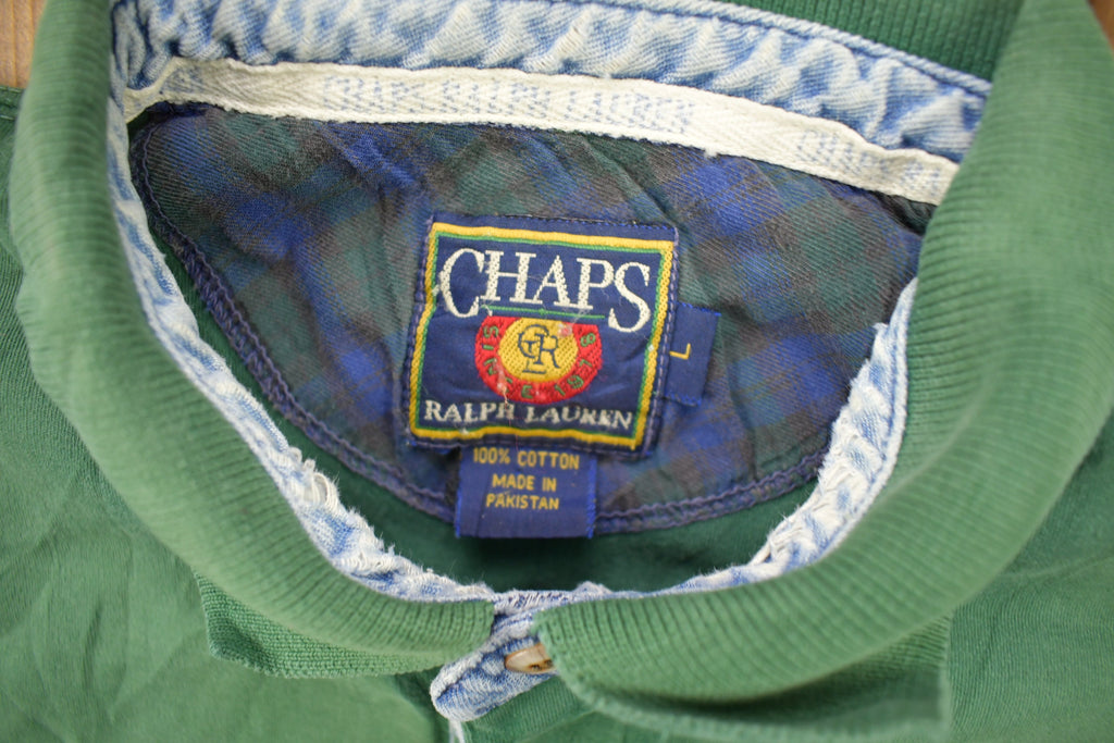 Vintage 1990s Chaps Ralph Lauren Quarter Button Sweatshirt
