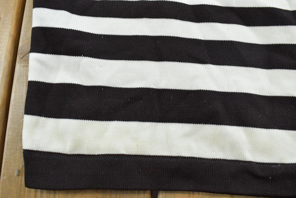 True Vintage 1970s Miss Holly Short Sleeve Quarter Zip Knit Polyester Sweater T-Shirt Womens S /