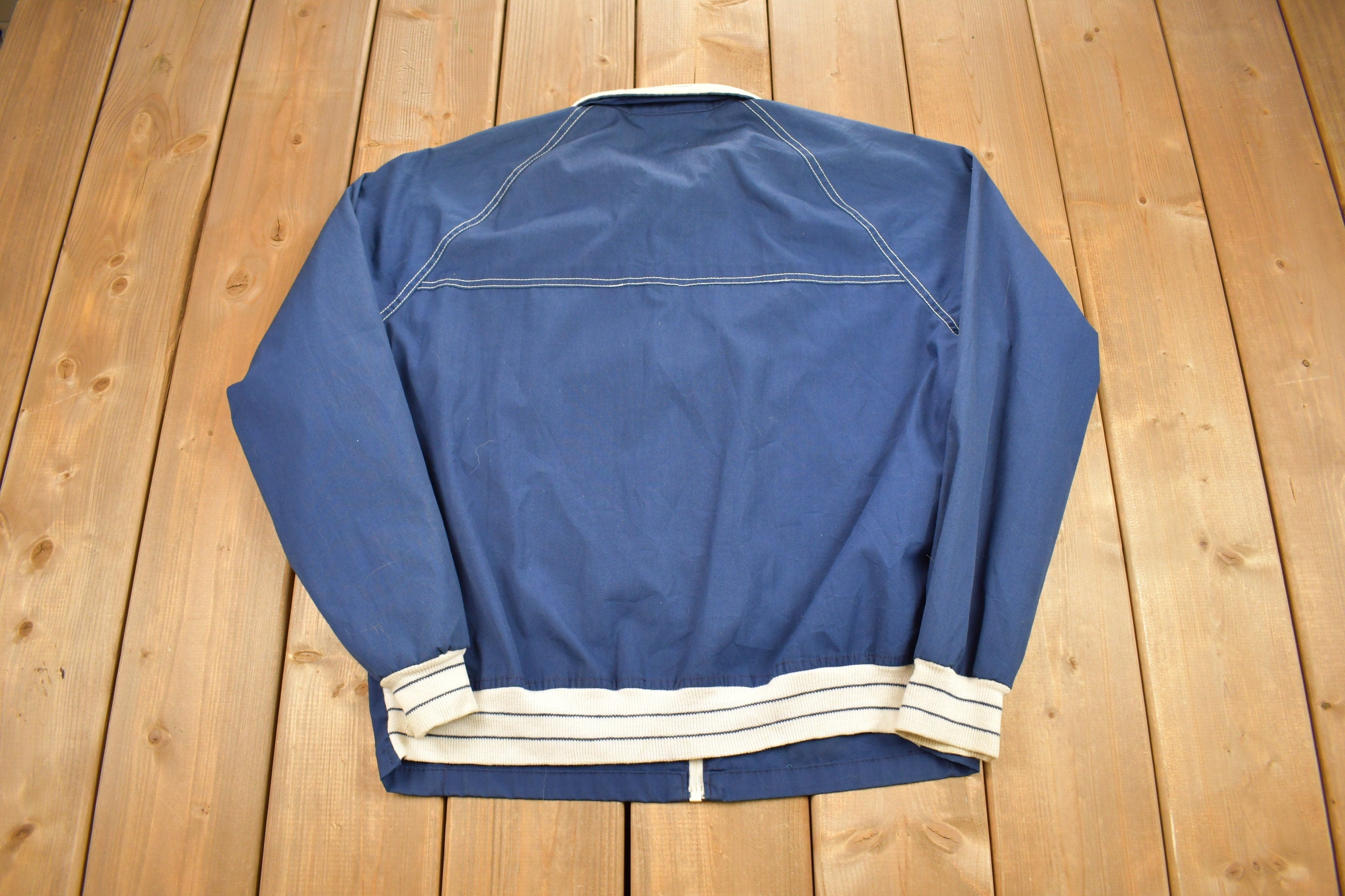 Vintage 1970s Puritan Blank Blue Work Jacket Size 42