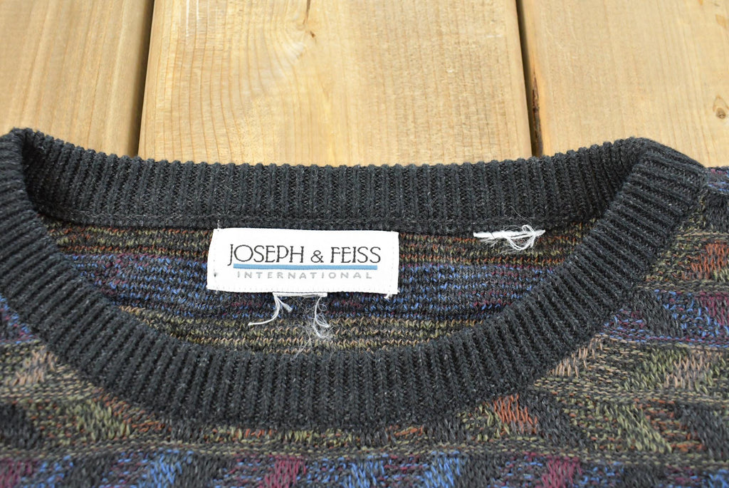 Vintage 1990s Joseph & Feiss Knit Crewneck Sweater Mens XL / 90s Crewneck / Streetwear / Preppy / Essentials / Basics