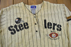 Vintage 1990s Pittsburgh Steelers NFL Graphic Pajama Shirt