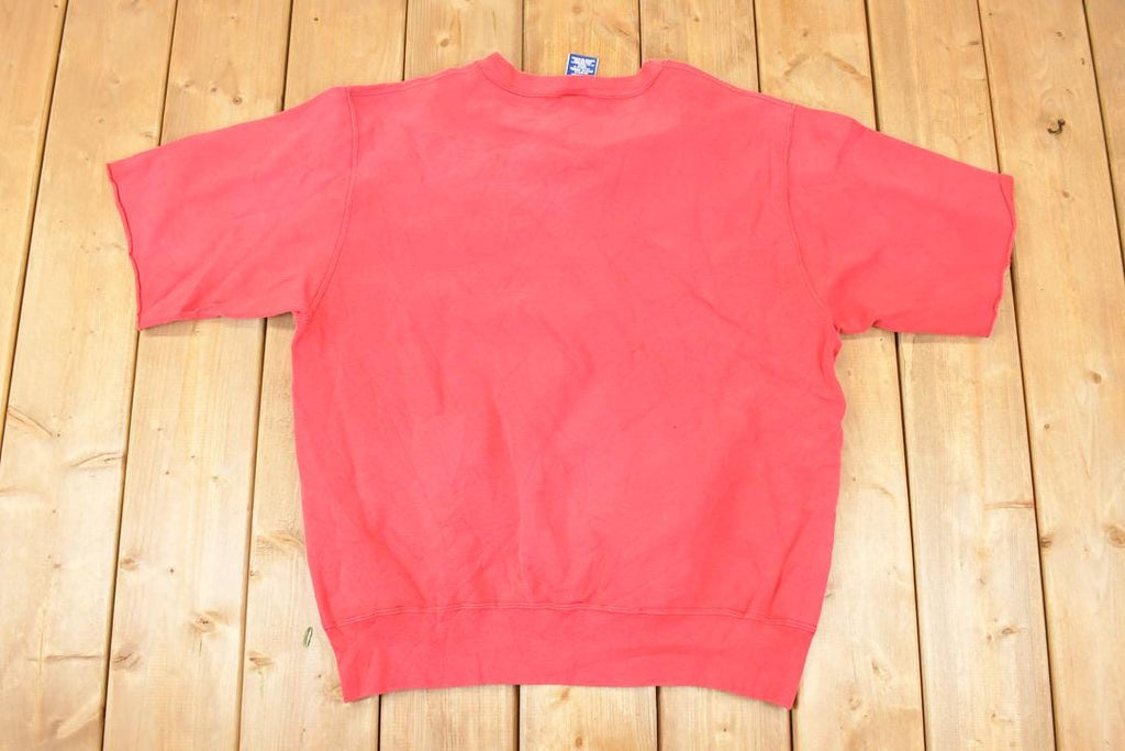 Vintage 1990s Champion Embroidered Cropped Sleeve Crewneck Sweatshirt Mens L
