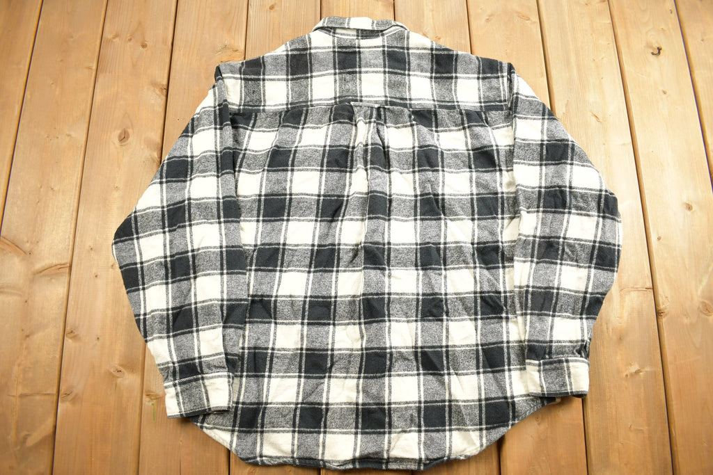 Vintage 1990s Eddie Bauer Plaid McKinley Flannel Button Up Shirt  90s Button Up  Vintage Flannel  Plaid Shirt  100% Cotton  Eddie Bauer