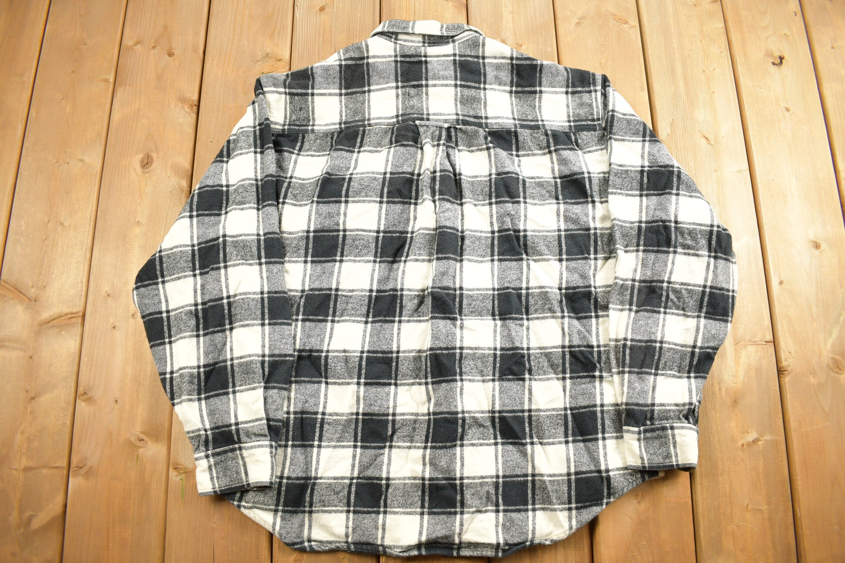 Vintage 1990s Eddie Bauer Plaid McKinley Flannel Button Up Shirt  90s Button Up  Vintage Flannel  Plaid Shirt  100% Cotton  Eddie Bauer