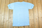 Vintage 1980s Bonne Experience Baby Blue Blank Ringer Sleeve T-Shirt Mens S