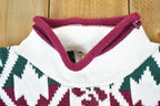 Vintage 1990s S Louis Knit Abstract Pattern Holiday Crewneck Sweater Mens XL