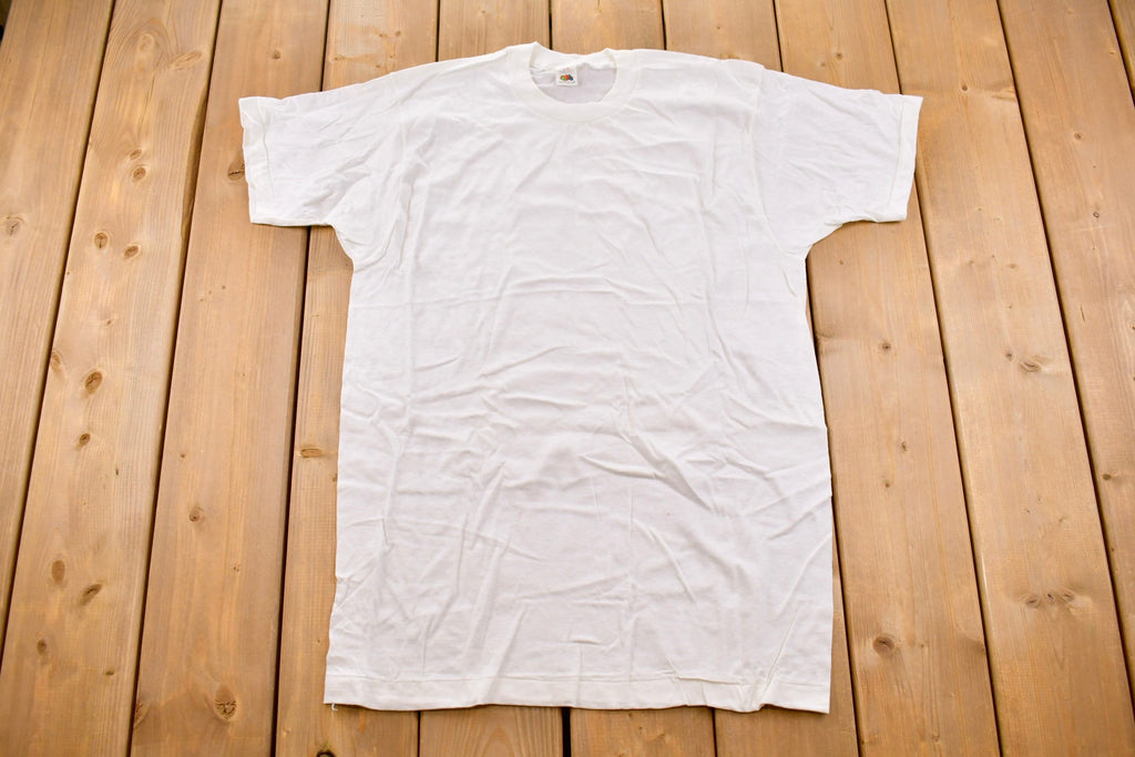 Vintage 1980s Fruit Of The White T-Shirt Deadstock