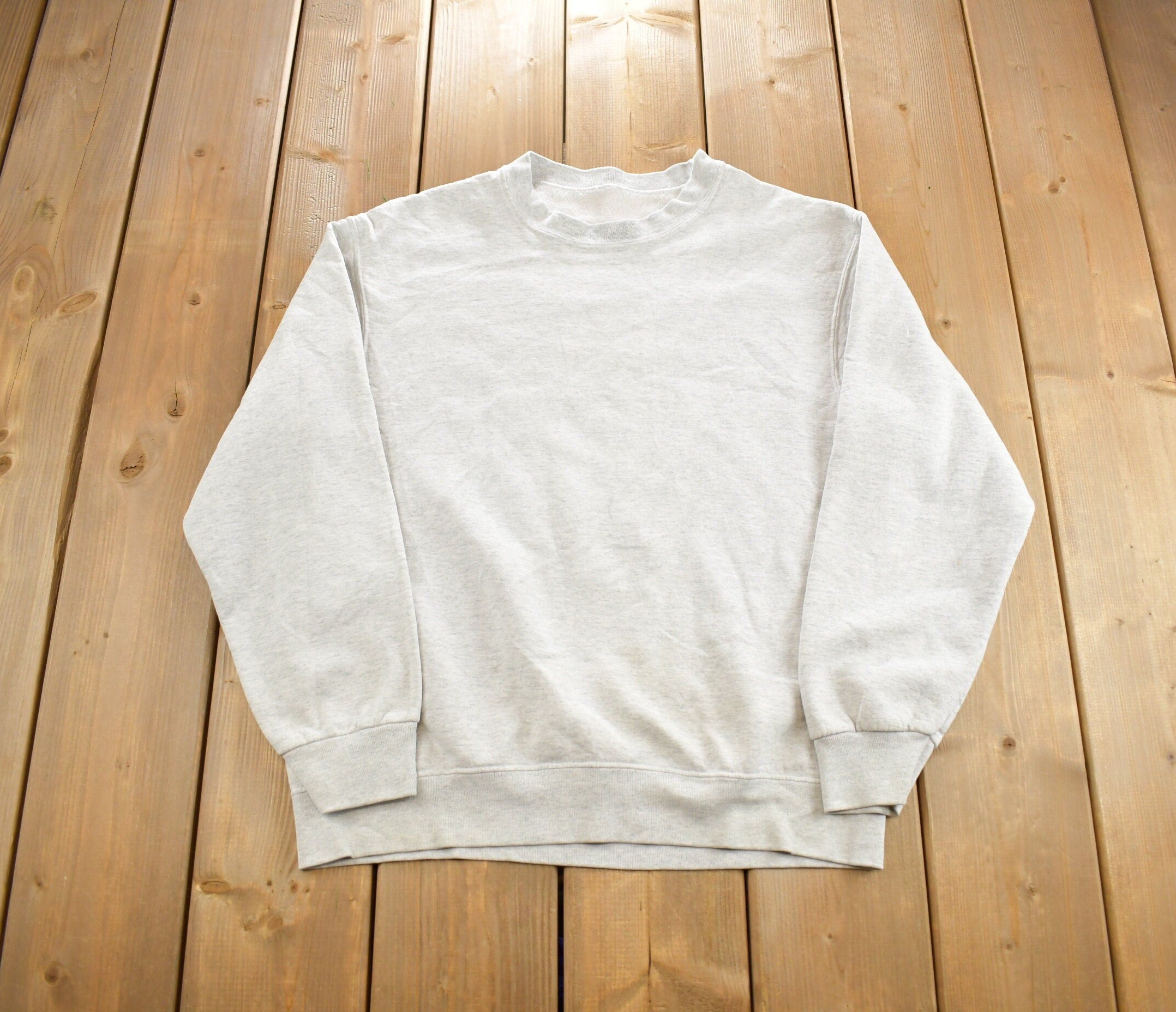 Vintage 1990s Plain Grey Crewneck Sweatshirt