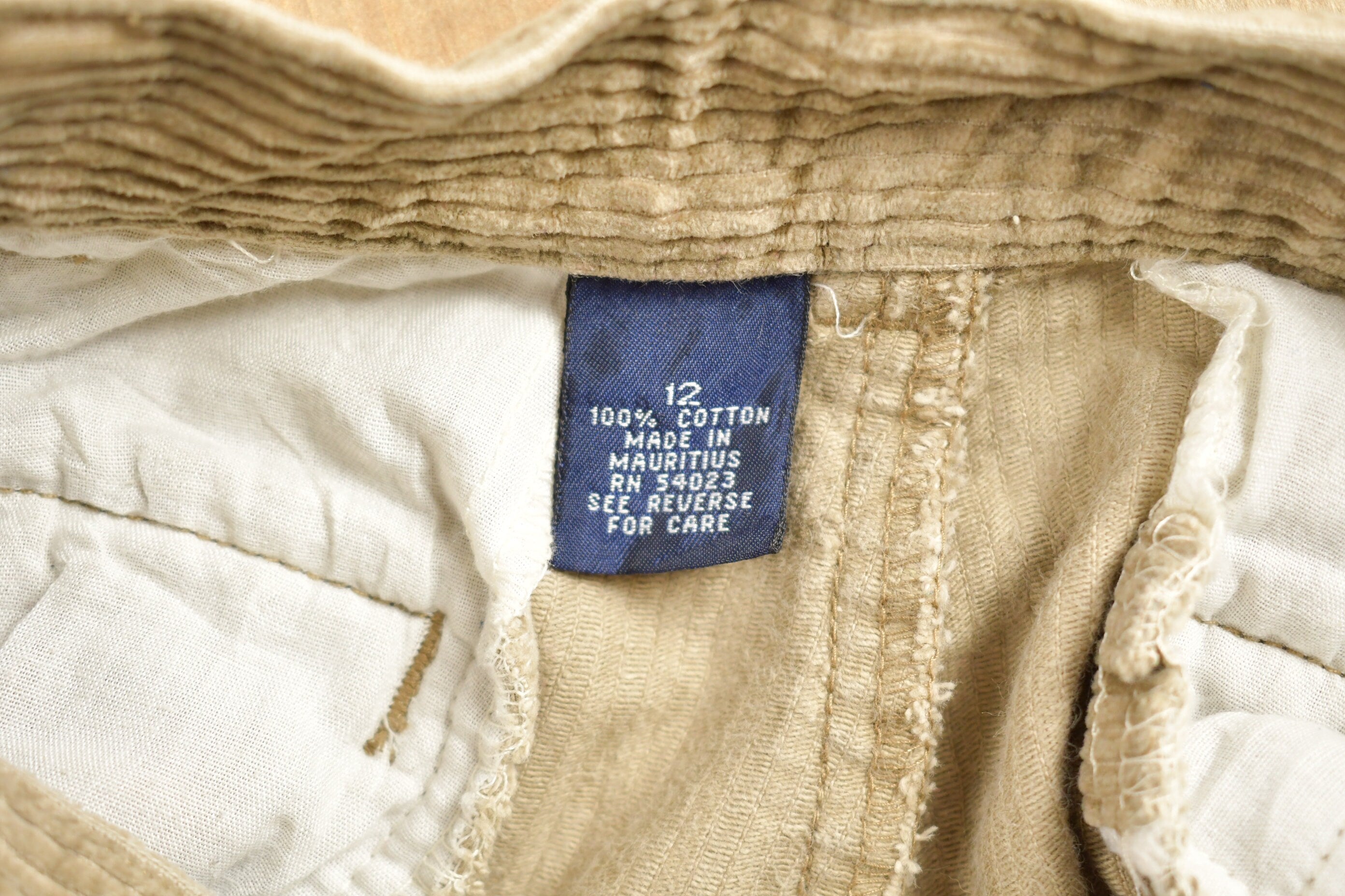 Vintage 1990s Gap Beige Womens Pleated Corduroy Pants Size 25 x 26