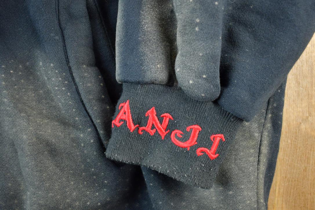 Vintage 1990s Kanji Jeans Heavyweight Dragon EMbroidered Full Zip 5X Hip Hop Hoodie Made In USA