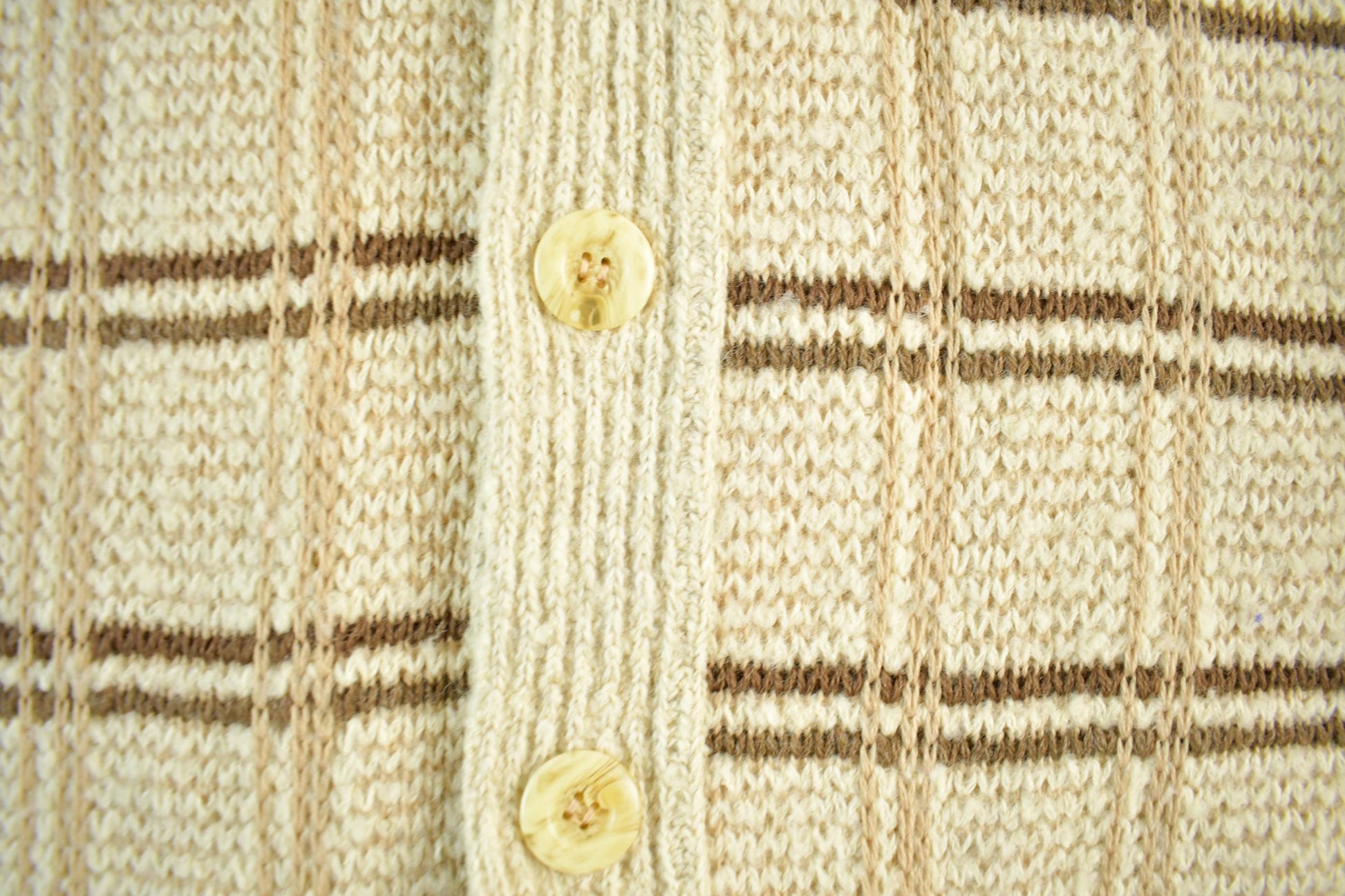 Vintage 1960s Cladwell Wool Knit Cardigan Sweater Adult Medium  Vintage 60s Crewneck  Made in Canada  True Vintage