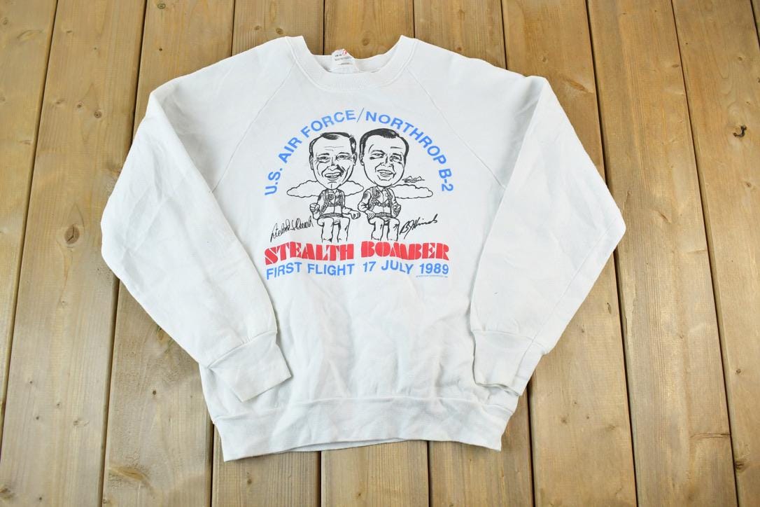 Vintage 1989 Stealth Bomber Souvenir Crewneck Sweatshirt Made In USA