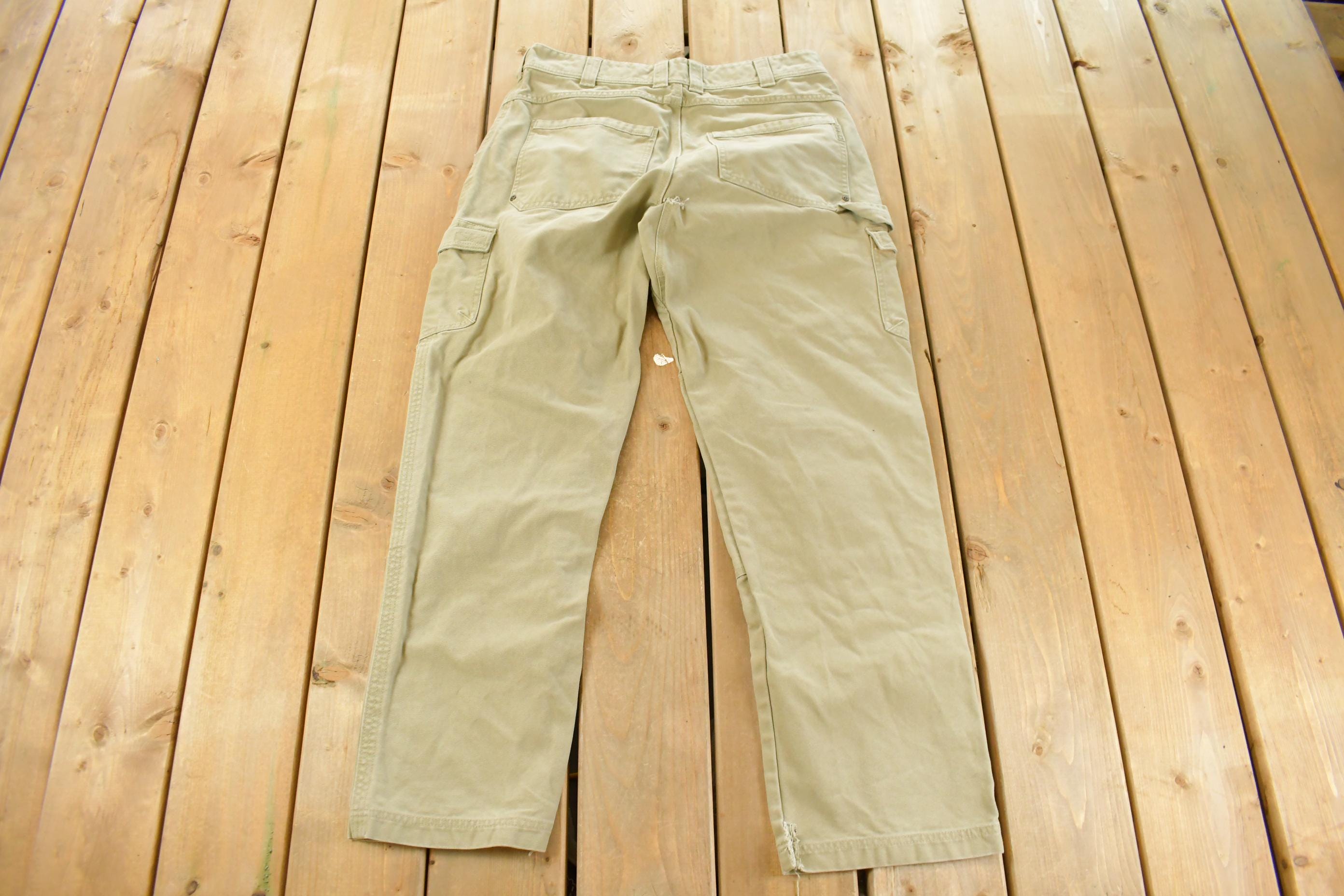 Vintage 1990s Cabela's Outdoor Gear Beige Cargo Pocket Pants Men's 34 x 32