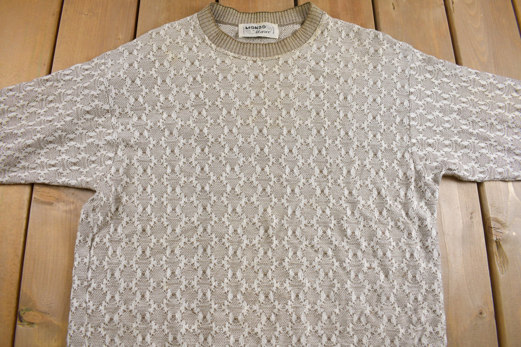 Vintage 1980s Mondo & Marco Abstract Knit Crewneck Sweater