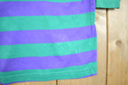 Vintage 1990s Blank Purple Green Striped Crewneck Sweater