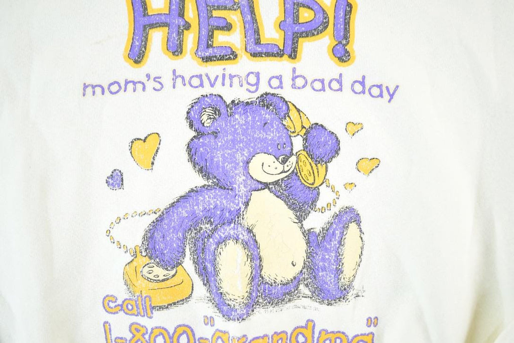 Vintage 1990s Moms Having A Bad Day Call Grandma Crewneck Sweatshirt Mens L