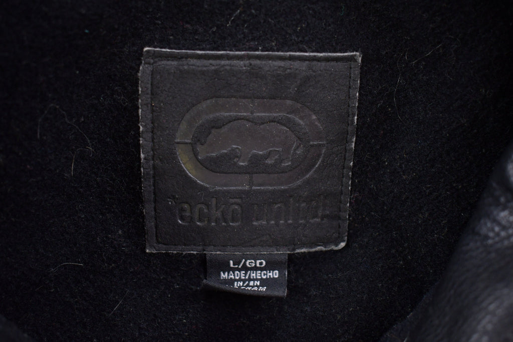 Vintage 1990s Ecko Unlimited Leather Varsity Jacket